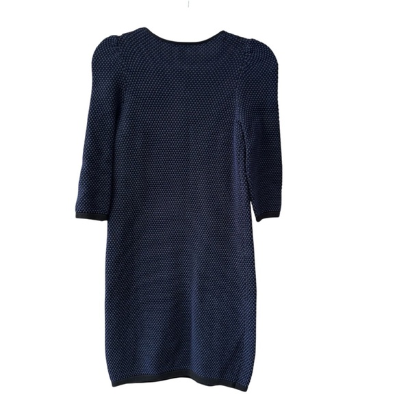 COS Raised Knit Sweater Dress Size XS Navy Blue Black - Picture 2 of 7